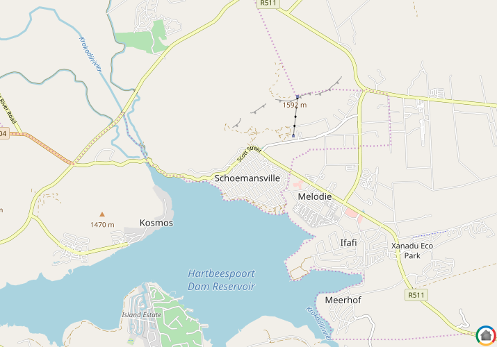 Map location of Schoemansville